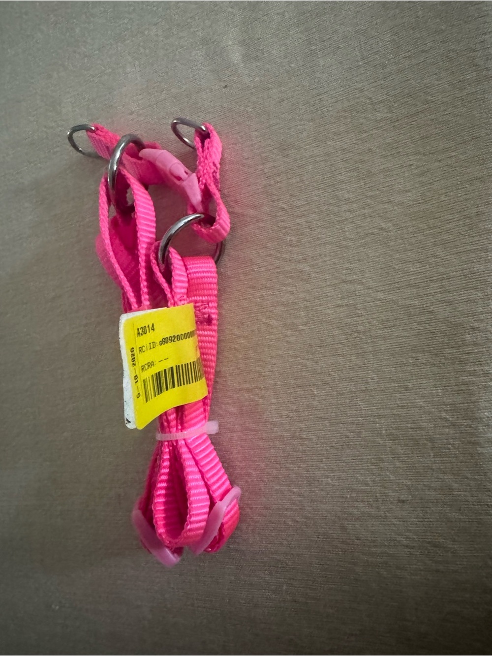 Bright Pink Nylon Dog Martingale Collar